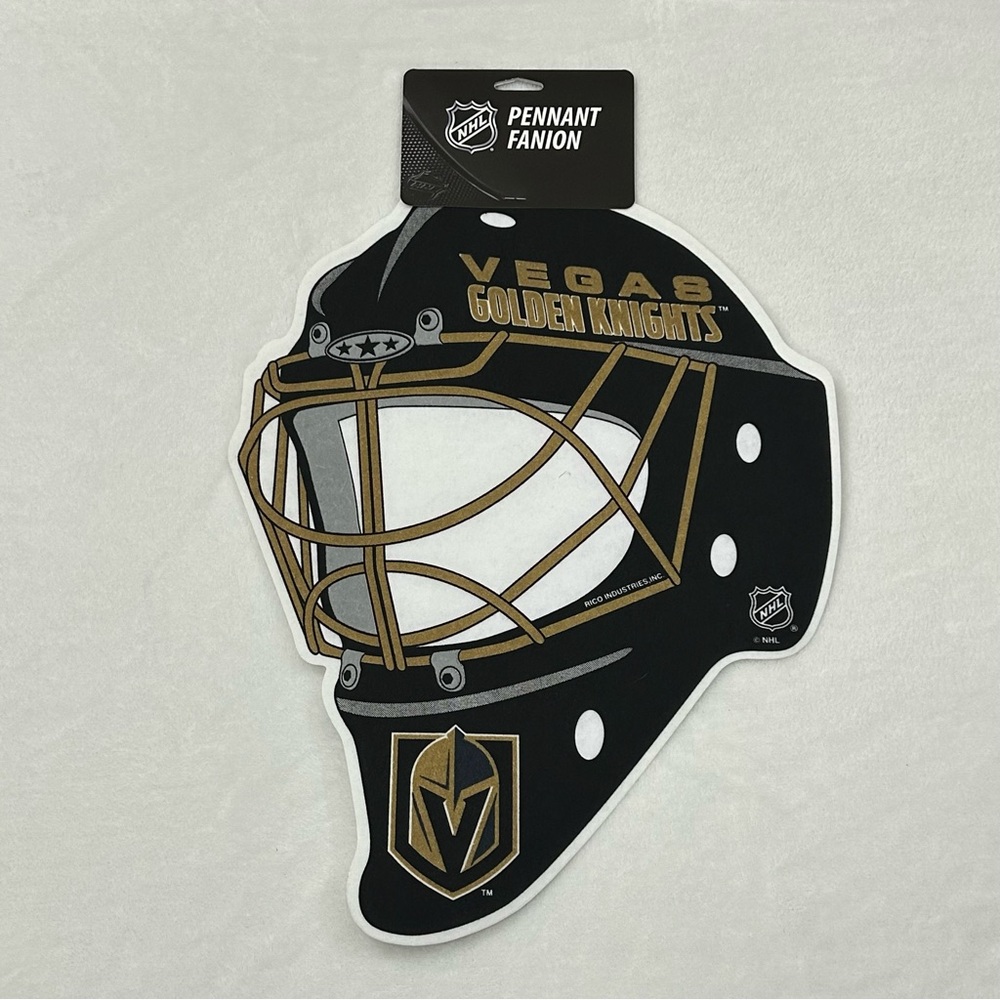 Las Vegas Golden Knights NHL Hockey Goalie Mask Helmet Felt Pennant Banner Flag